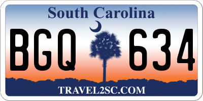 SC license plate BGQ634