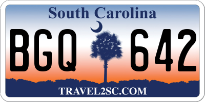 SC license plate BGQ642
