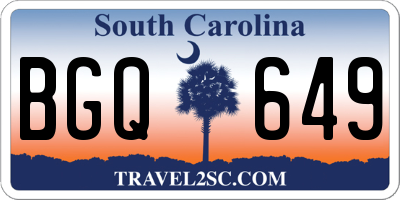SC license plate BGQ649