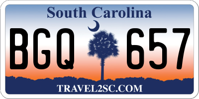 SC license plate BGQ657