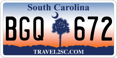 SC license plate BGQ672