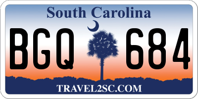 SC license plate BGQ684