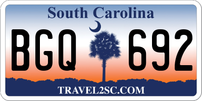 SC license plate BGQ692