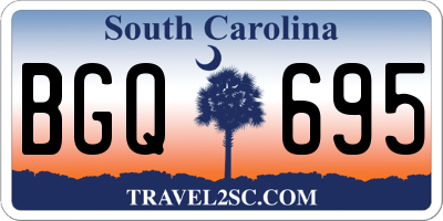 SC license plate BGQ695