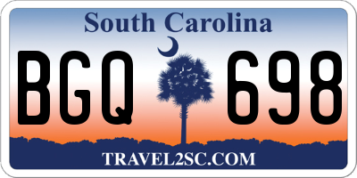 SC license plate BGQ698