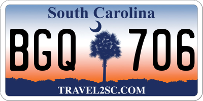 SC license plate BGQ706
