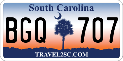 SC license plate BGQ707