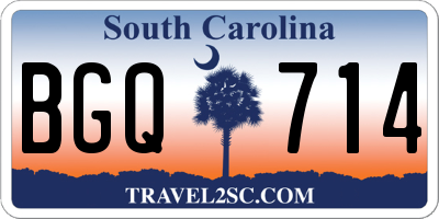 SC license plate BGQ714