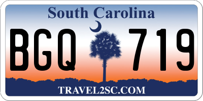 SC license plate BGQ719