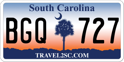 SC license plate BGQ727