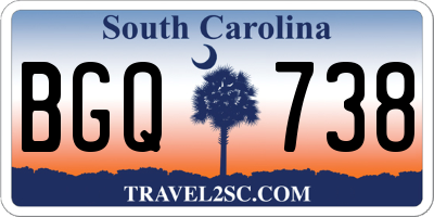 SC license plate BGQ738