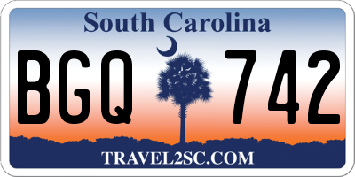 SC license plate BGQ742