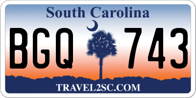 SC license plate BGQ743