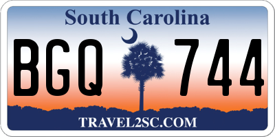 SC license plate BGQ744