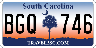 SC license plate BGQ746