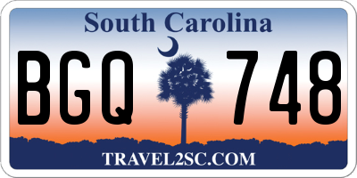 SC license plate BGQ748