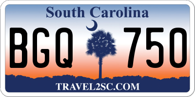 SC license plate BGQ750