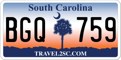 SC license plate BGQ759