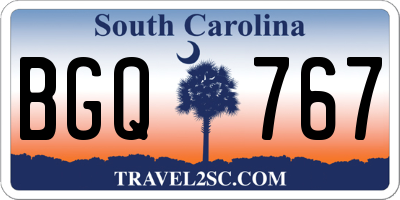 SC license plate BGQ767