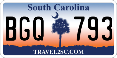 SC license plate BGQ793