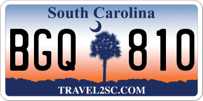 SC license plate BGQ810