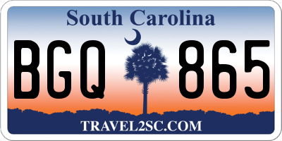 SC license plate BGQ865