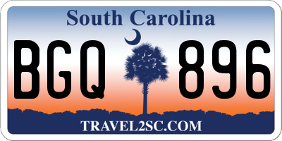SC license plate BGQ896