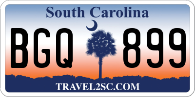 SC license plate BGQ899