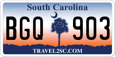 SC license plate BGQ903