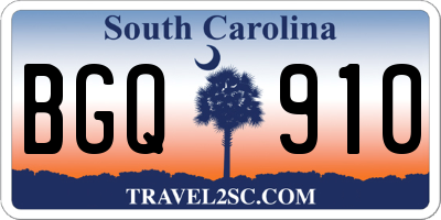 SC license plate BGQ910