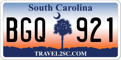 SC license plate BGQ921