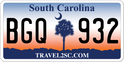 SC license plate BGQ932
