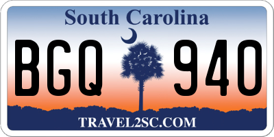 SC license plate BGQ940