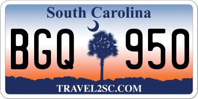 SC license plate BGQ950