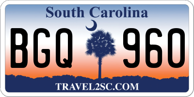 SC license plate BGQ960