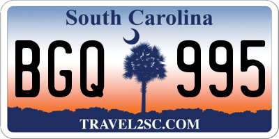 SC license plate BGQ995