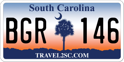 SC license plate BGR146
