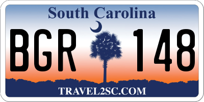 SC license plate BGR148