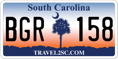 SC license plate BGR158