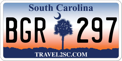 SC license plate BGR297