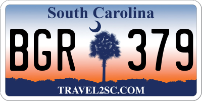 SC license plate BGR379