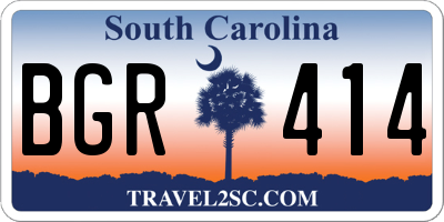 SC license plate BGR414
