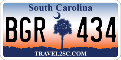 SC license plate BGR434