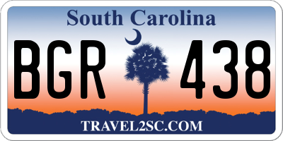 SC license plate BGR438