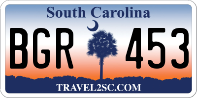 SC license plate BGR453