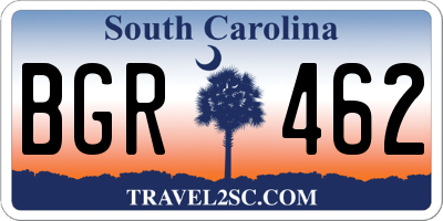 SC license plate BGR462