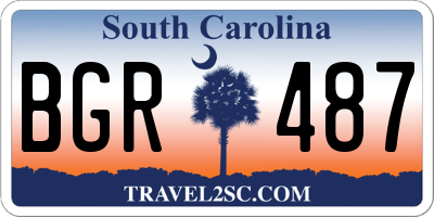 SC license plate BGR487