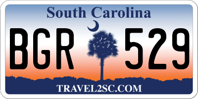 SC license plate BGR529