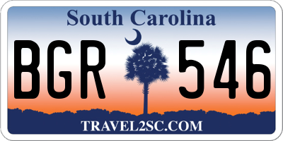 SC license plate BGR546