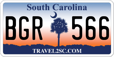 SC license plate BGR566